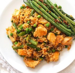 blog image for peanut chicken fried rice